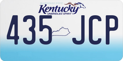 KY license plate 435JCP