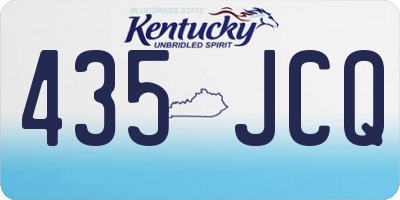 KY license plate 435JCQ