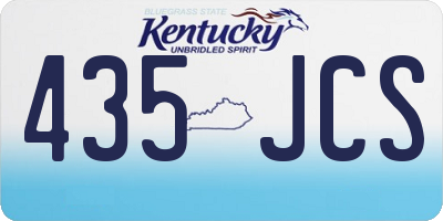 KY license plate 435JCS