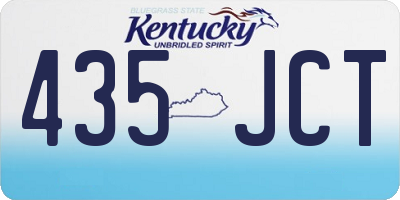 KY license plate 435JCT