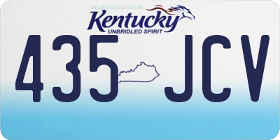 KY license plate 435JCV