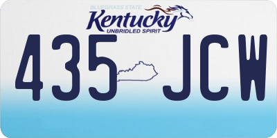 KY license plate 435JCW