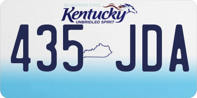KY license plate 435JDA