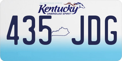 KY license plate 435JDG