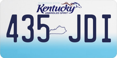 KY license plate 435JDI