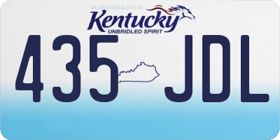 KY license plate 435JDL