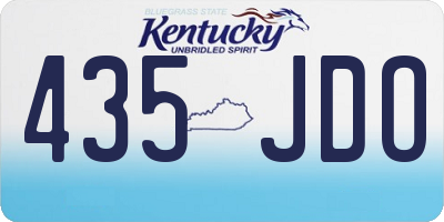 KY license plate 435JDO