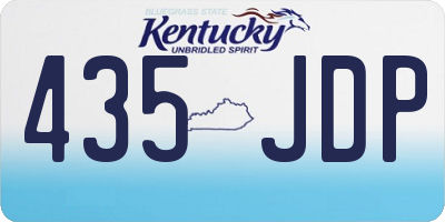 KY license plate 435JDP