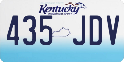 KY license plate 435JDV