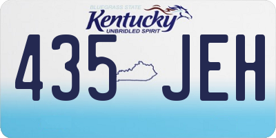 KY license plate 435JEH