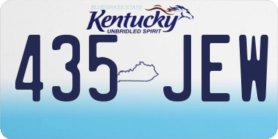 KY license plate 435JEW