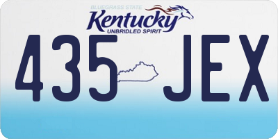 KY license plate 435JEX
