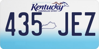 KY license plate 435JEZ