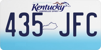 KY license plate 435JFC