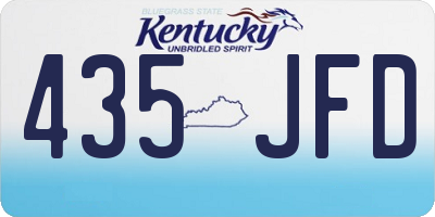 KY license plate 435JFD