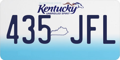 KY license plate 435JFL