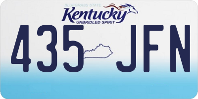 KY license plate 435JFN