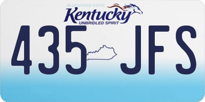 KY license plate 435JFS