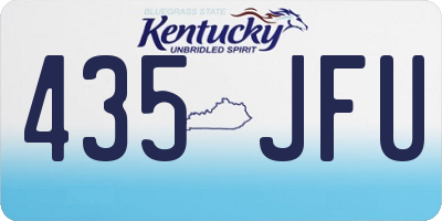 KY license plate 435JFU