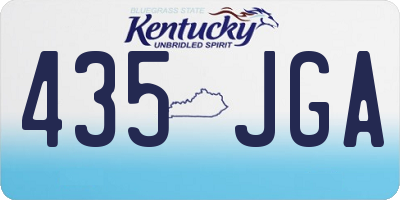 KY license plate 435JGA