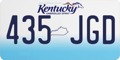 KY license plate 435JGD