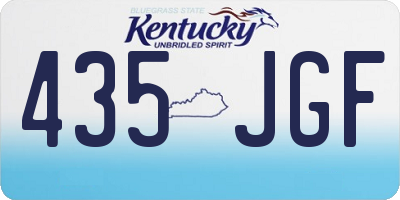KY license plate 435JGF