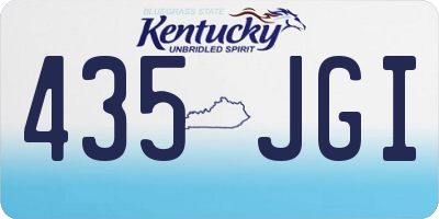 KY license plate 435JGI