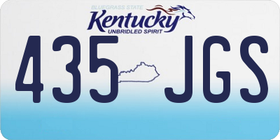 KY license plate 435JGS