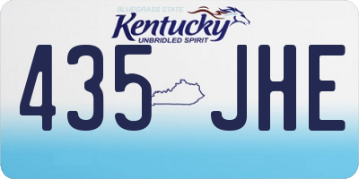 KY license plate 435JHE