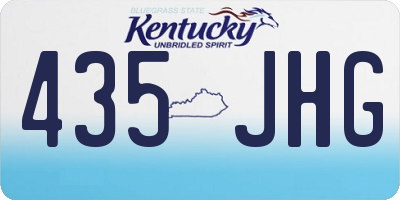 KY license plate 435JHG