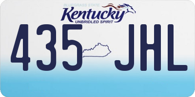 KY license plate 435JHL