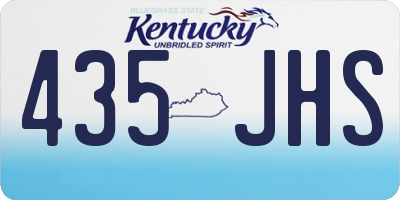 KY license plate 435JHS