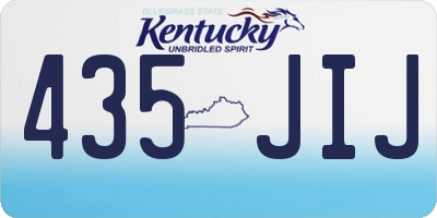 KY license plate 435JIJ