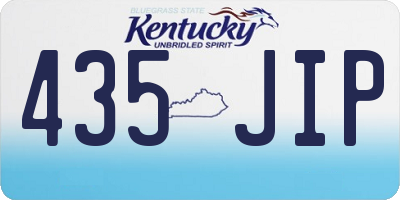 KY license plate 435JIP