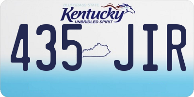KY license plate 435JIR