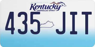 KY license plate 435JIT