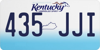 KY license plate 435JJI
