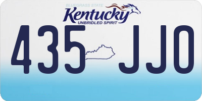 KY license plate 435JJO