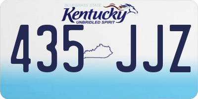 KY license plate 435JJZ