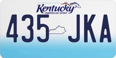 KY license plate 435JKA