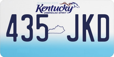 KY license plate 435JKD