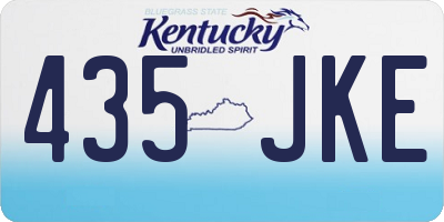 KY license plate 435JKE