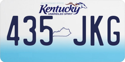 KY license plate 435JKG
