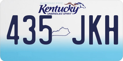 KY license plate 435JKH