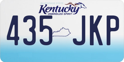 KY license plate 435JKP