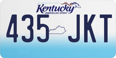 KY license plate 435JKT