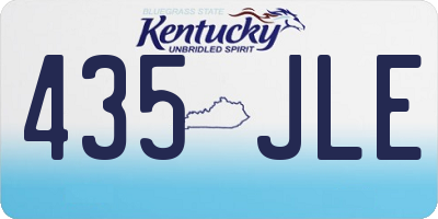 KY license plate 435JLE