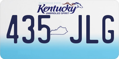 KY license plate 435JLG