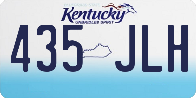 KY license plate 435JLH