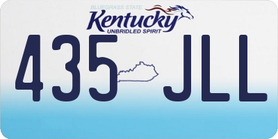 KY license plate 435JLL